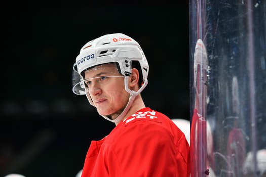 Раскатка «Авангарда» перед матчем в Казани