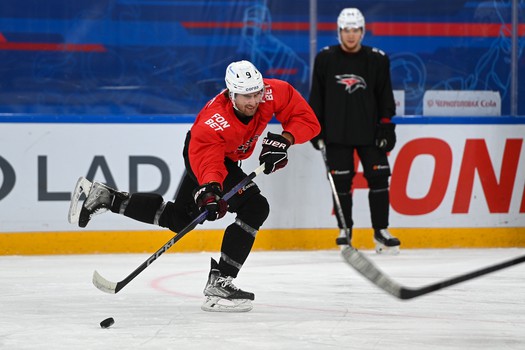 Тренировка «Авангарда» перед матчем в Тольятти