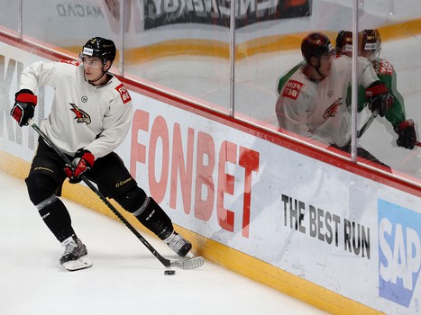 Тренировка «Авангарда» перед матчем с «Нефтехимиком»