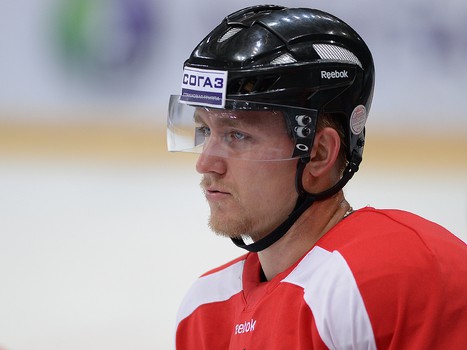 Первая тренировка ХК "Авангард" на льду "Арены Омск" в сезоне 2014/15