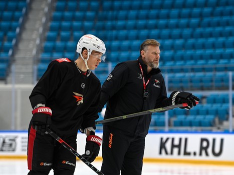 Раскатка «Авангарда» перед матчем в Нур-Султане