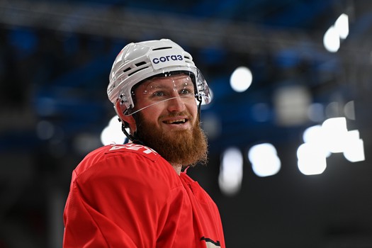 Тренировка «Авангарда» перед матчем в Екатеринбурге