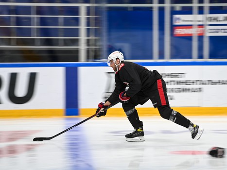 Раскатка «Авангарда» перед матчем в Уфе