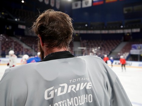 Тренировка «Авангарда» перед шестым матчем серии с «Металлургом»