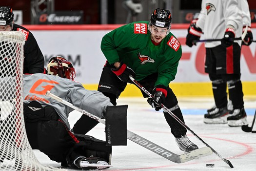 Раскатка «Авангарда» перед первым матчем серии с «Сибирью»