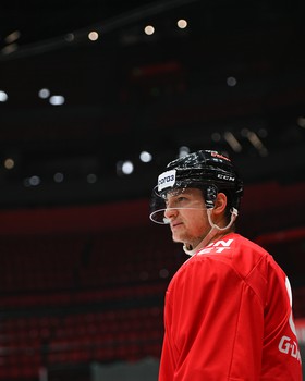 Тренировка «Авангарда» перед матчем с «Трактором»