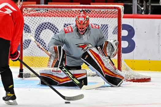 Раскатка «Авангарда» перед матчем с «Барысом»