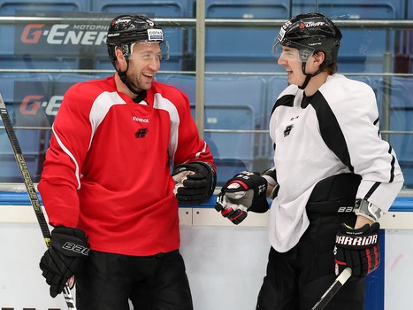 Раскатка «Авангарда» перед матчем с «Адмиралом»