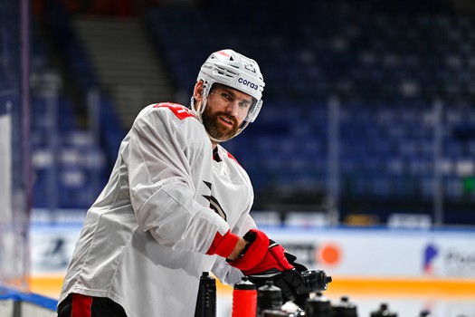 Тренировка «Авангарда» перед матчем в Казани