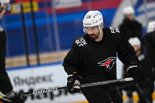 Тренировка «Авангарда» перед матчем в Тольятти