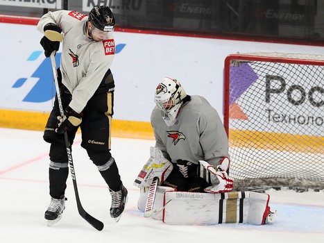 Раскатка «Авангарда» перед матчем с «Адмиралом»