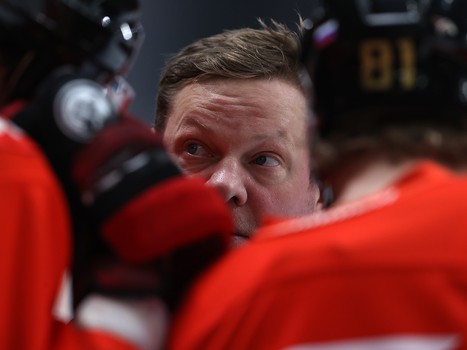 Тренировка «Авангарда» перед матчем с «Нефтехимиком»