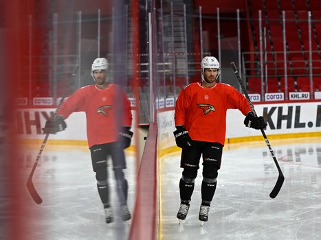 Тренировка «Авангарда» перед матчем в Екатеринбурге