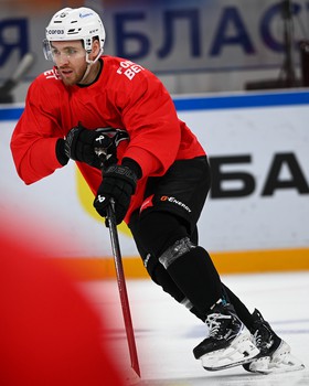 Раскатка «Авангарда» перед матчем в Магнитогорске