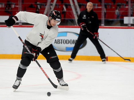 Раскатка «Авангарда» перед матчем с «Нефтехимиком»