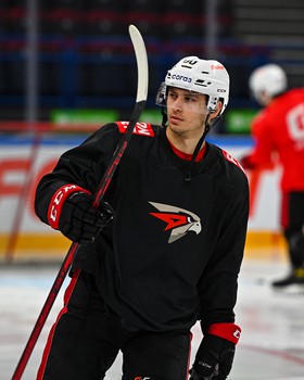 Раскатка «Авангарда» перед матчем в Магнитогорске