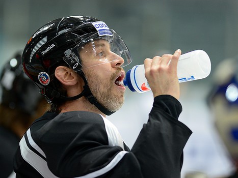 Раскатка "Авангарда" перед матчем с "Витязем" 10 октября 2013