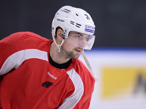 Раскатка "Авангарда" в Санкт-Петербурге перед матчем против СКА