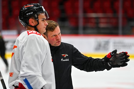 Тренировка «Авангарда» перед матчем с «Витязем»