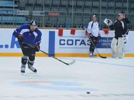 Раскатка "Авангарда" перед домашним матчем с "Барысом"