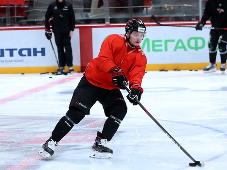 Раскатка «Авангарда» перед матчем с «Нефтехимиком»