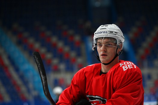 Тренировка «Авангарда» перед матчем в Нижнекамске