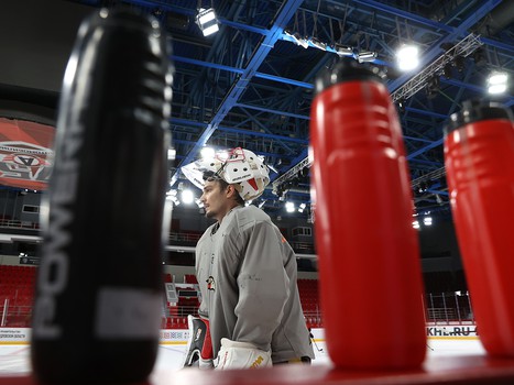 Тренировка «Авангарда» перед матчем в Екатеринбурге