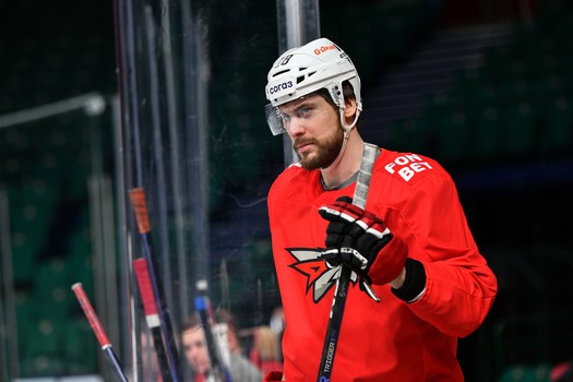 Раскатка «Авангарда» перед матчем в Казани