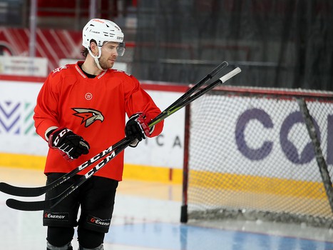 Тренировка «Авангарда» перед четвёртым матчем серии с «Автомобилистом»