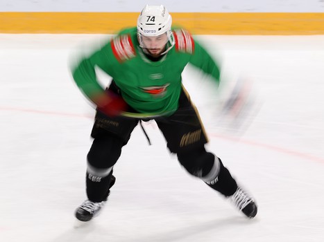 Раскатка «Авангарда» перед матчем в Челябинске