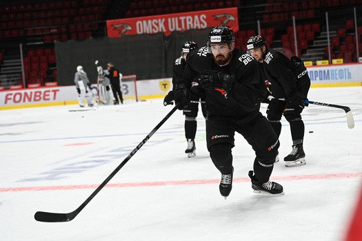 Тренировка «Авангарда» перед матчем с «Амуром»