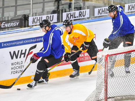 Раскатка "Авангарда" перед матчем с "Витязем"