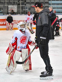 Мастер-класс Доминика Фурха для вратарей хоккейной школы "Авангард"