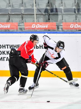 Раскатка "Авангарда" перед матчем с ХК "Сочи"