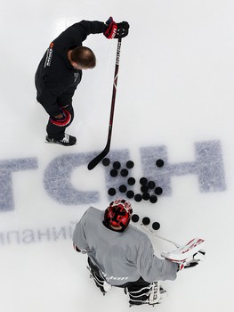 Раскатка «Авангарда» перед матчем с ЦСКА