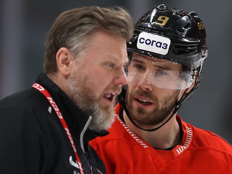 Раскатка «Авангарда» перед матчем с «Металлургом»