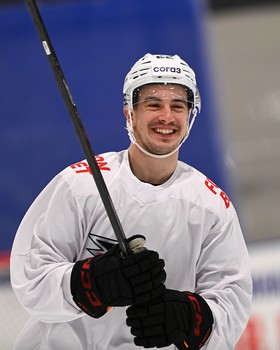 Тренировка «Авангарда» перед матчем в Новосибирске