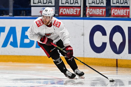 Раскатка «Авангарда» перед матчем в Ярославле