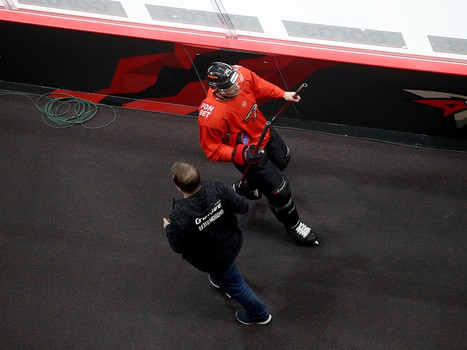 Раскатка «Авангарда» перед матчем с рижским «Динамо»