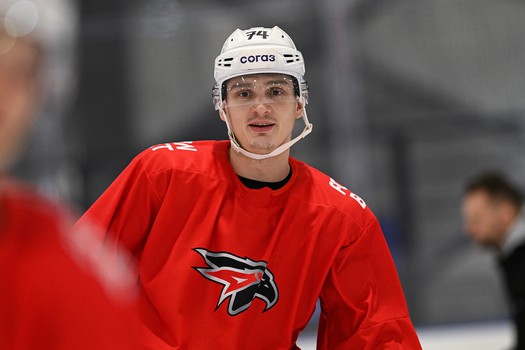 Тренировка «Авангарда» перед матчем в Новосибирске