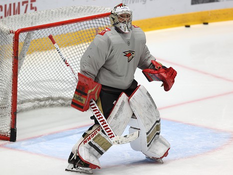 Раскатка «Авангарда» перед матчем в Хабаровске