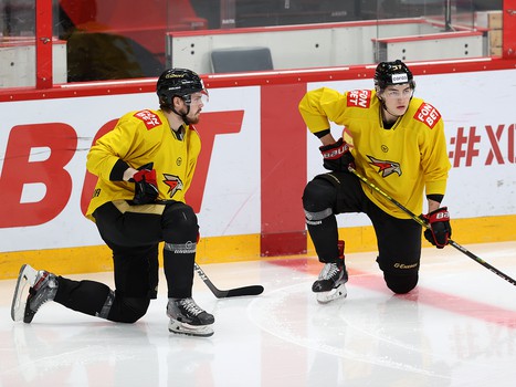 Раскатка «Авангарда» перед матчем с «Металлургом»