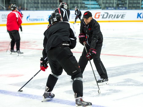 Раскатка "Авангарда" перед матчем с "Ак Барсом"