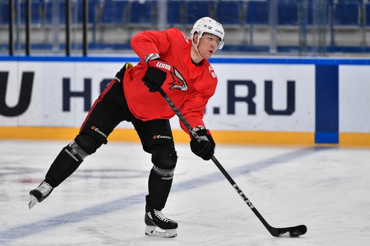 Тренировка «Авангарда» перед матчем в Нижнекамске