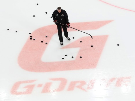 Раскатка «Авангарда» перед матчем с рижским «Динамо»