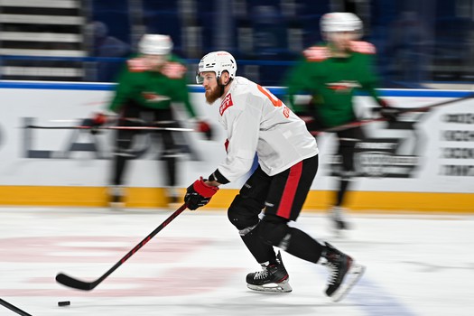 Раскатка «Авангарда» перед матчем в Ярославле