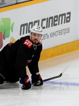 Раскатка «Авангарда» перед матчем в Череповце