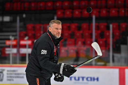 Раскатка «Авангарда» перед матчем с «Металлургом»