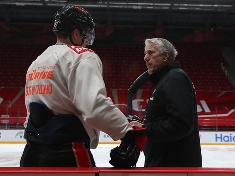 Раскатка «Авангарда» перед матчем с «Барысом»