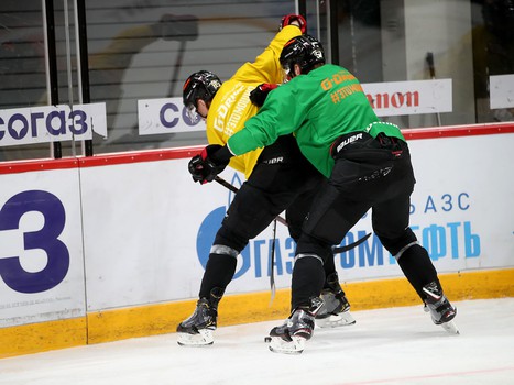 Раскатка «Авангарда» перед матчем с «Северсталью»